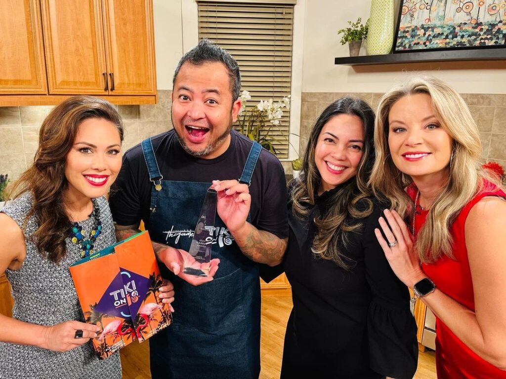 Tiki on 18th owners Jojo and Christina Valenzuela showcased their signature pinais na bacalao and ube cheesecake on American TV
