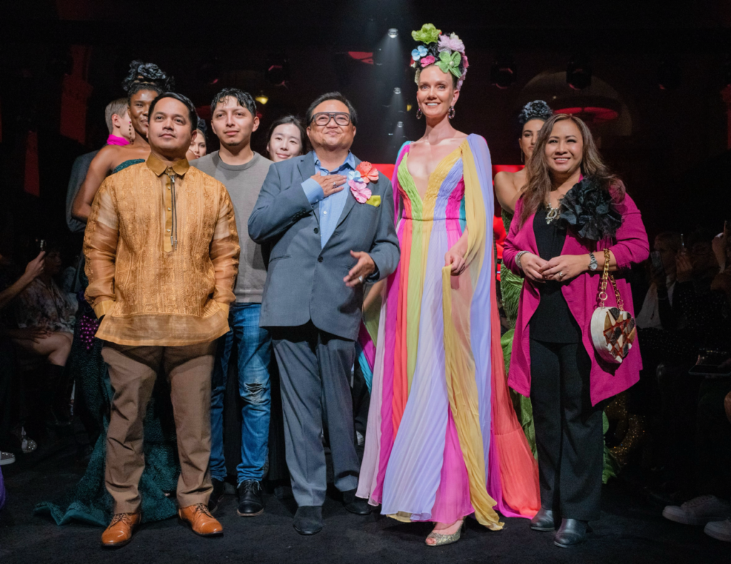Alexis Monsanto and his Filipino-American team at Los Angeles Fashion Week on Oct. 19 | Photo by Joe Garcia