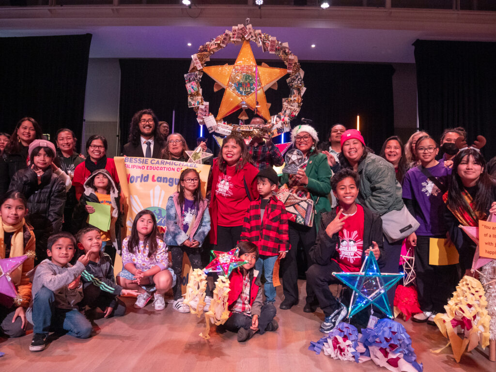 Parol making contest winners pose for a group photo