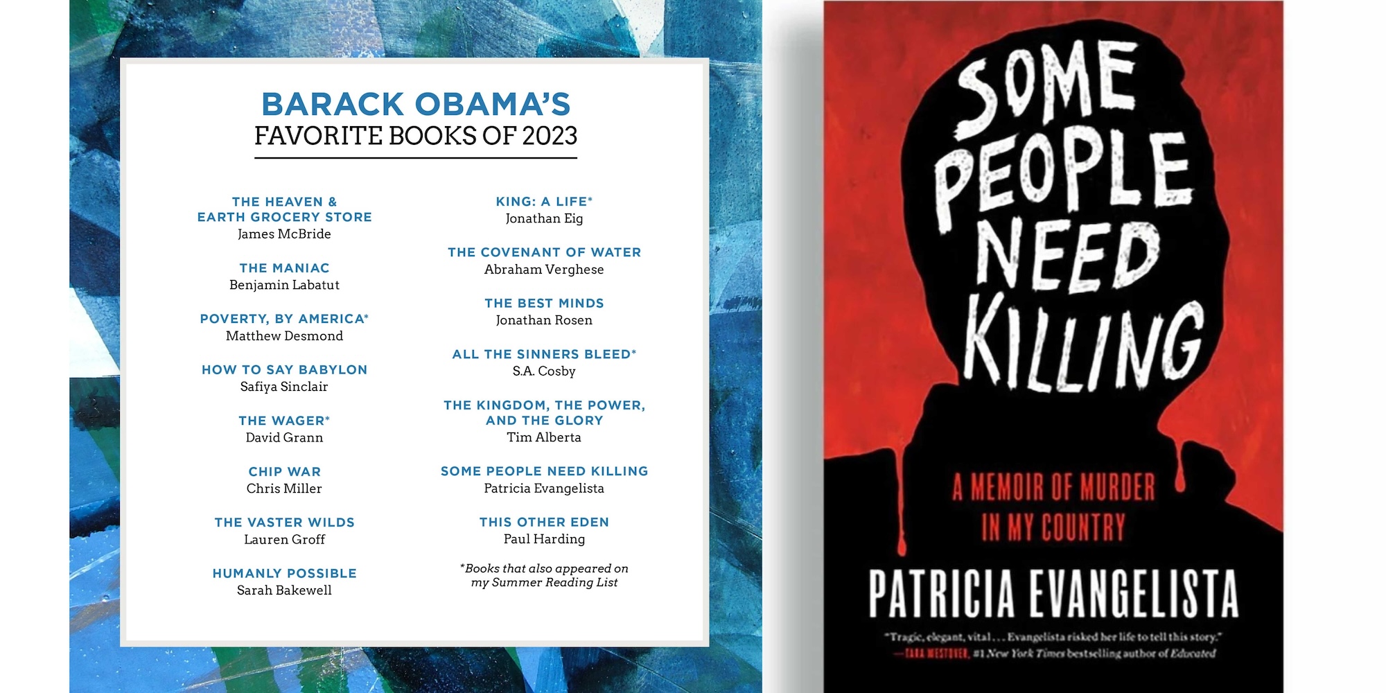 Patricia Evangelista’s ‘Some People Need Killing’ is in Obama’s