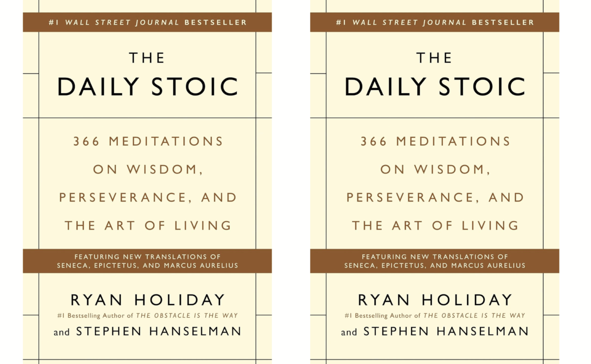 Cover of “The Daily Stoic” book showing 366 meditations on wisdom, perseverance, and living well.