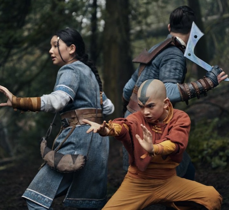 “Avatar: The Last Airbender" characters in fight-ready pose