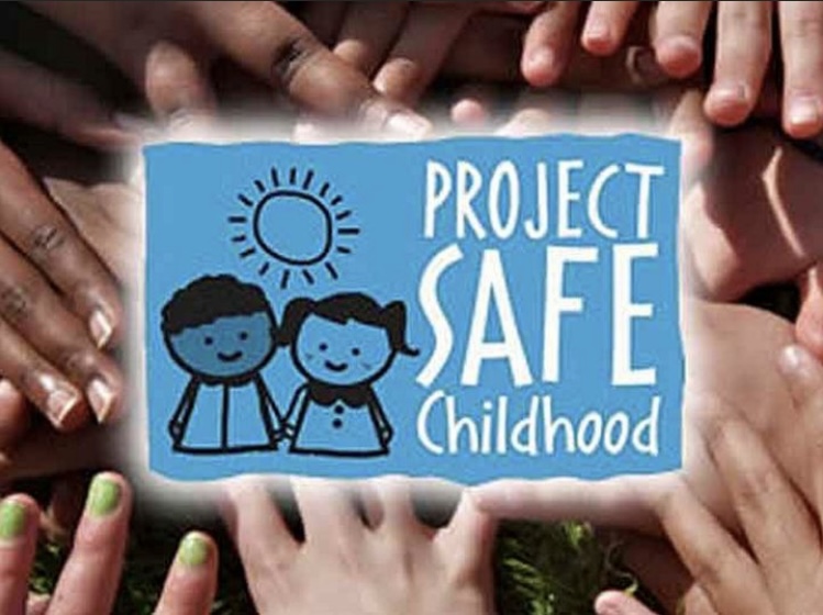 Project Safe Childhood logo, children's hands