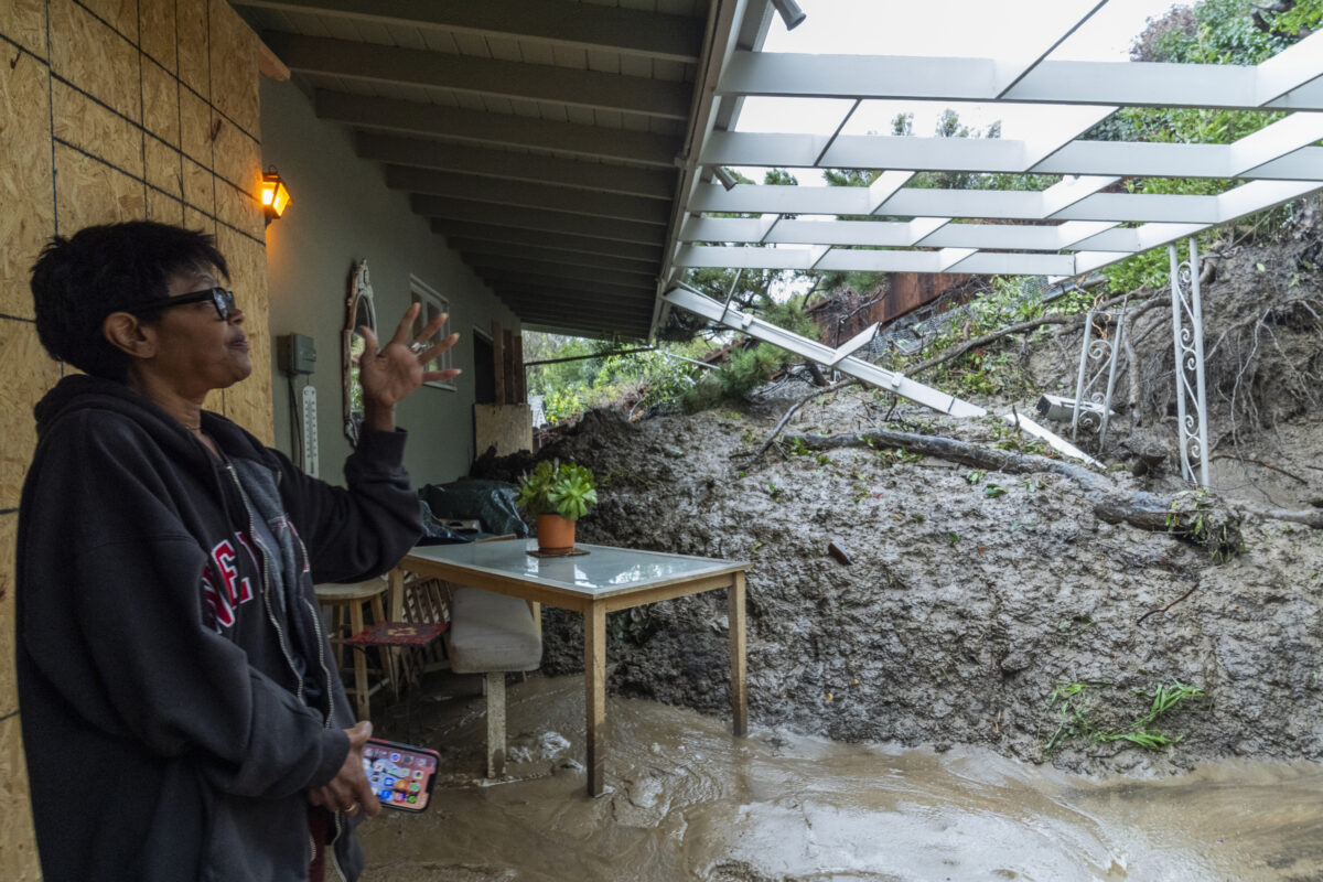 homeowner in anguish over mudflow damaging her home