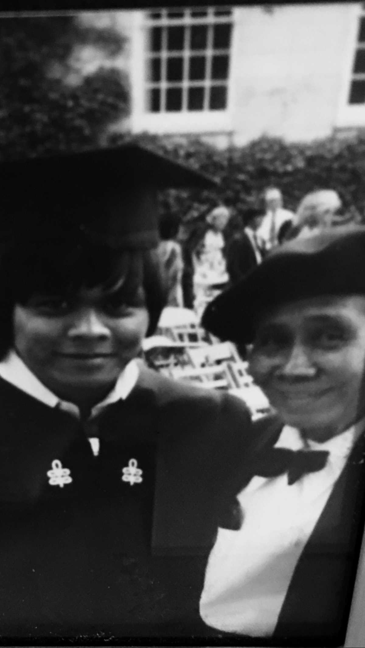 Old black & white photo of Emil Guillermo and his dad Willie