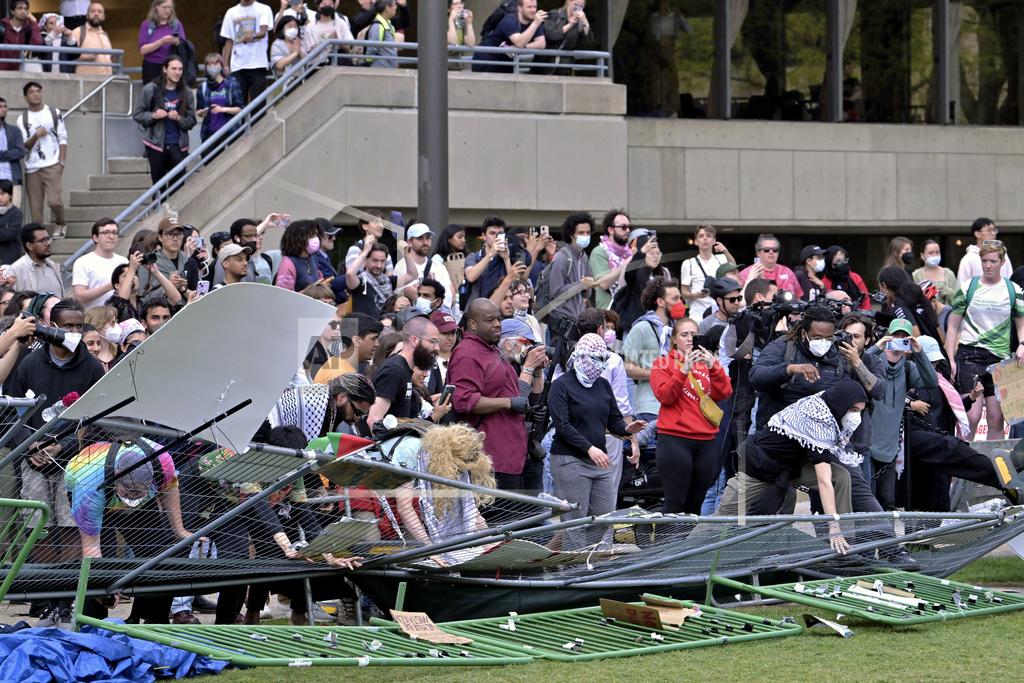 Pro-Palestinian protesters break through barricades to retake MIT encampment