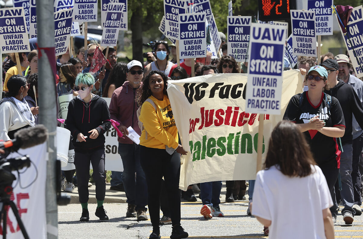 UC workers strike over pro-Palestinian protests spreads to other campuses