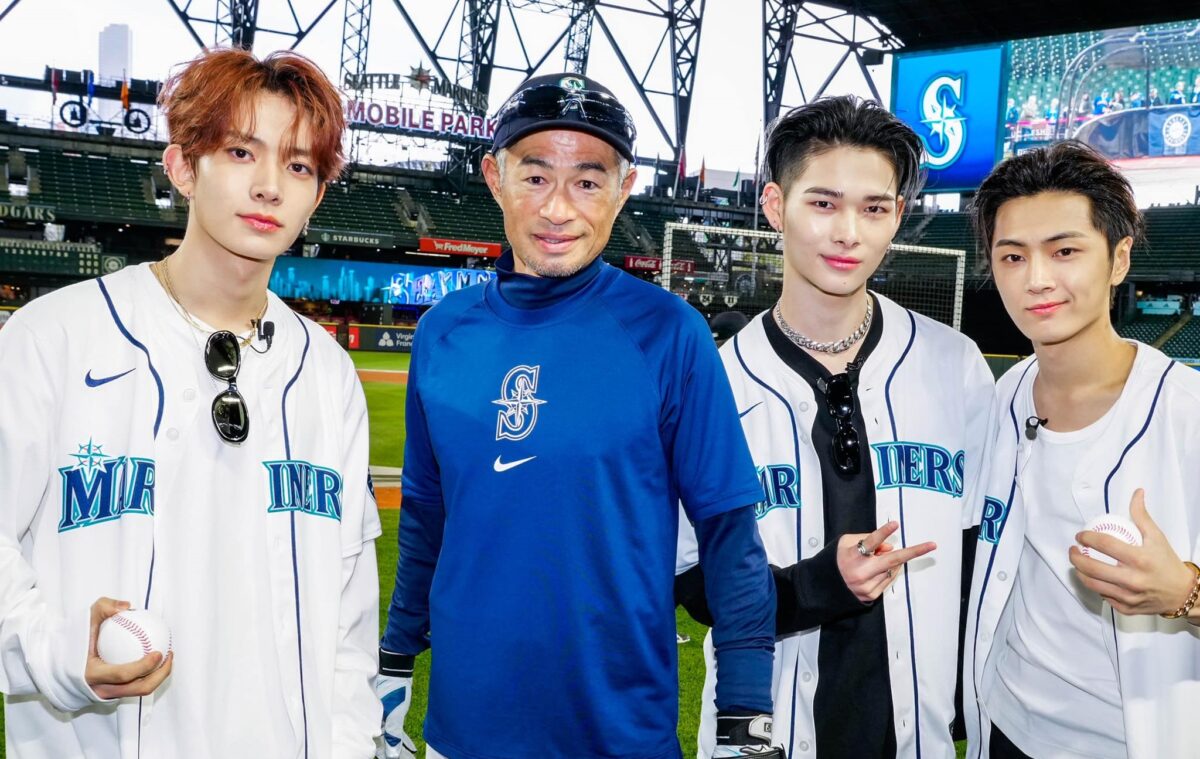 Enhypen’s Jay, Heeseung, Ni-ki hit home run with ceremonial first pitch at Seattle Mariners’ game
