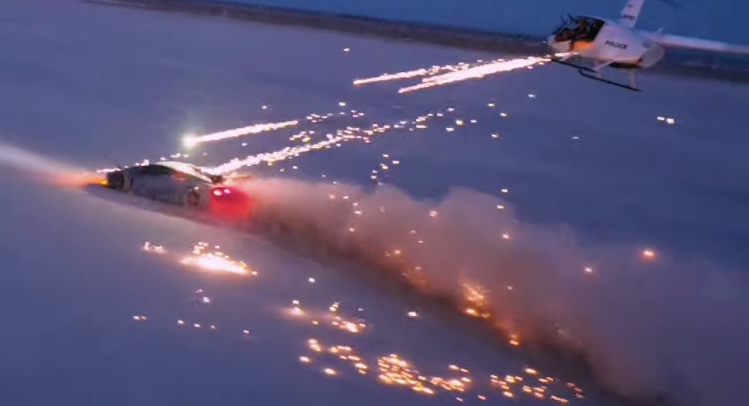 Fireworks on Lamborghini