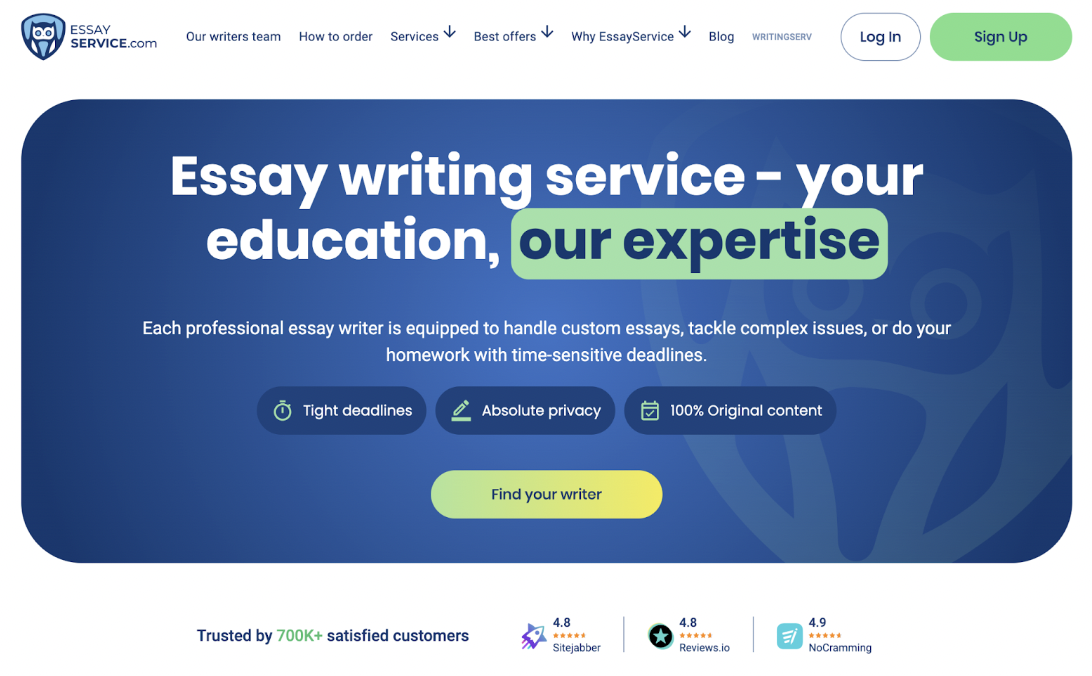 Best essay writing services in California