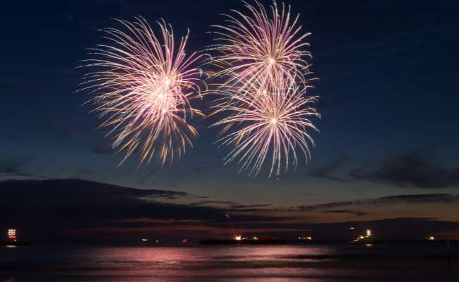 Best beachside fireworks in California