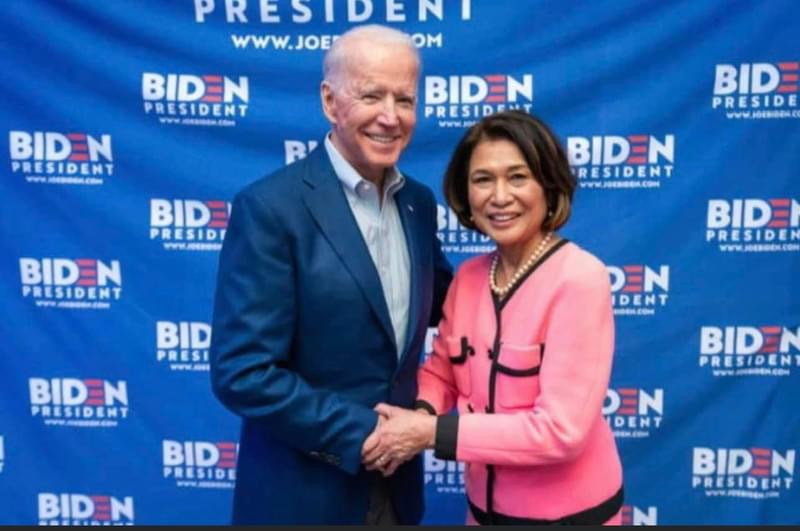 Biden with Loida Nicolas Lewis