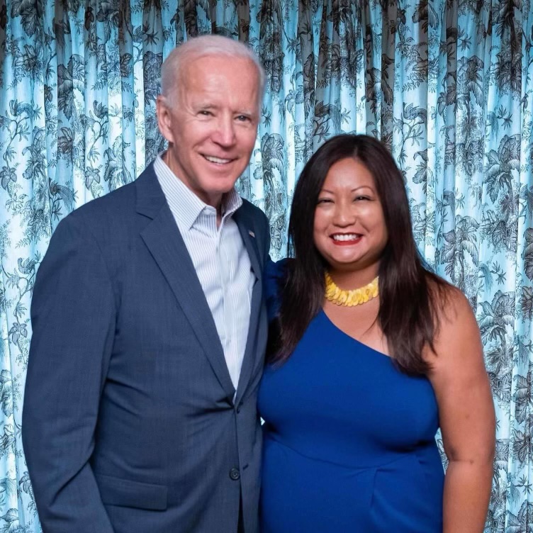 Biden with Melissa Ramoso