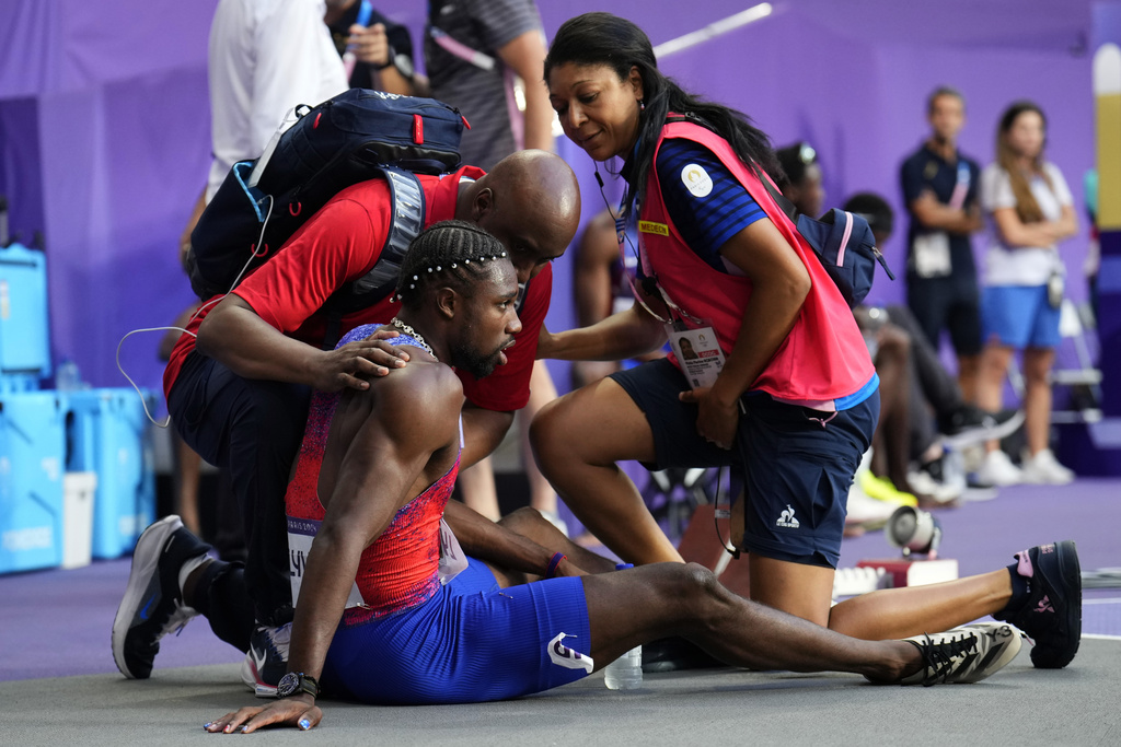 Noah Lyles competed in the Olympic 200 with COVID and finished 3rd