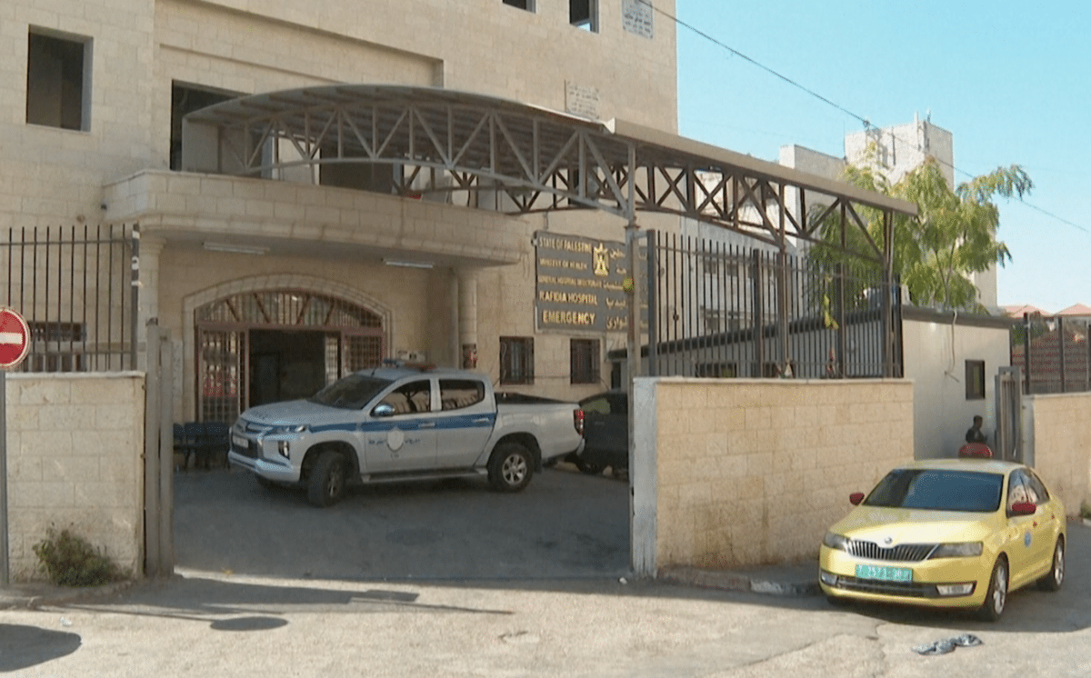 his hospital bed in the northern West Bank city of Nablus