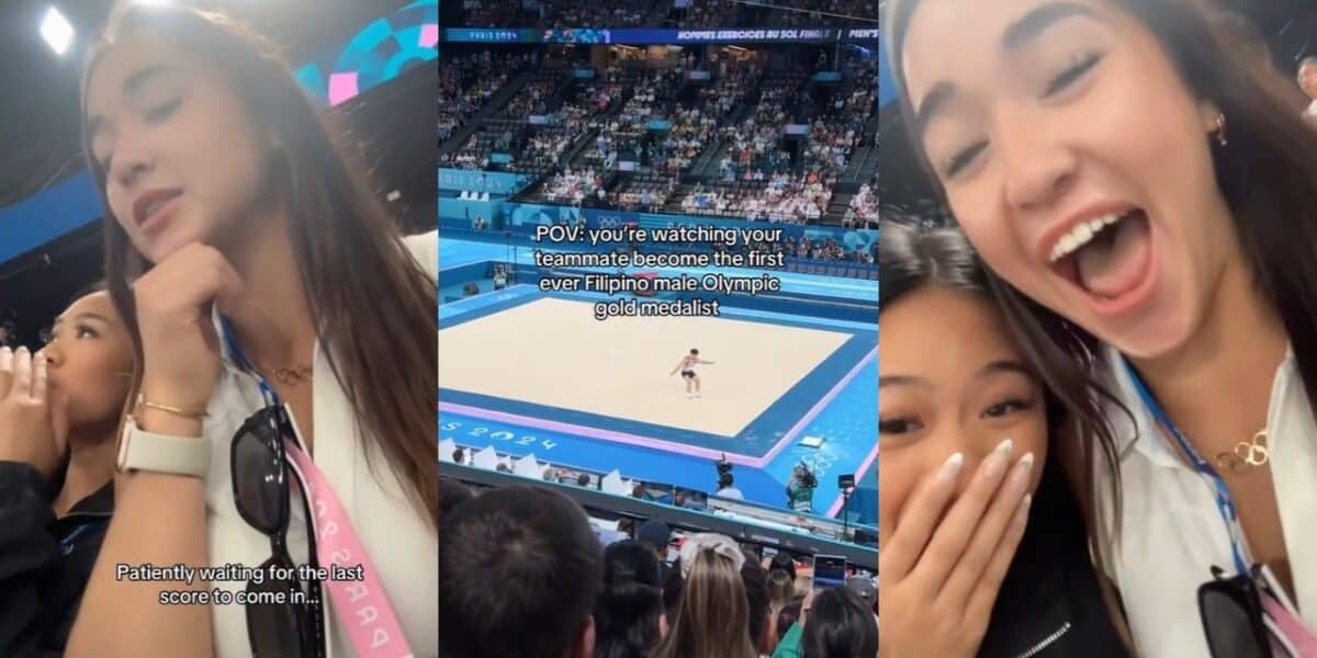 WATCH: Olympians Aleah Finnegan, Suni Lee cheer for Carlos Yulo