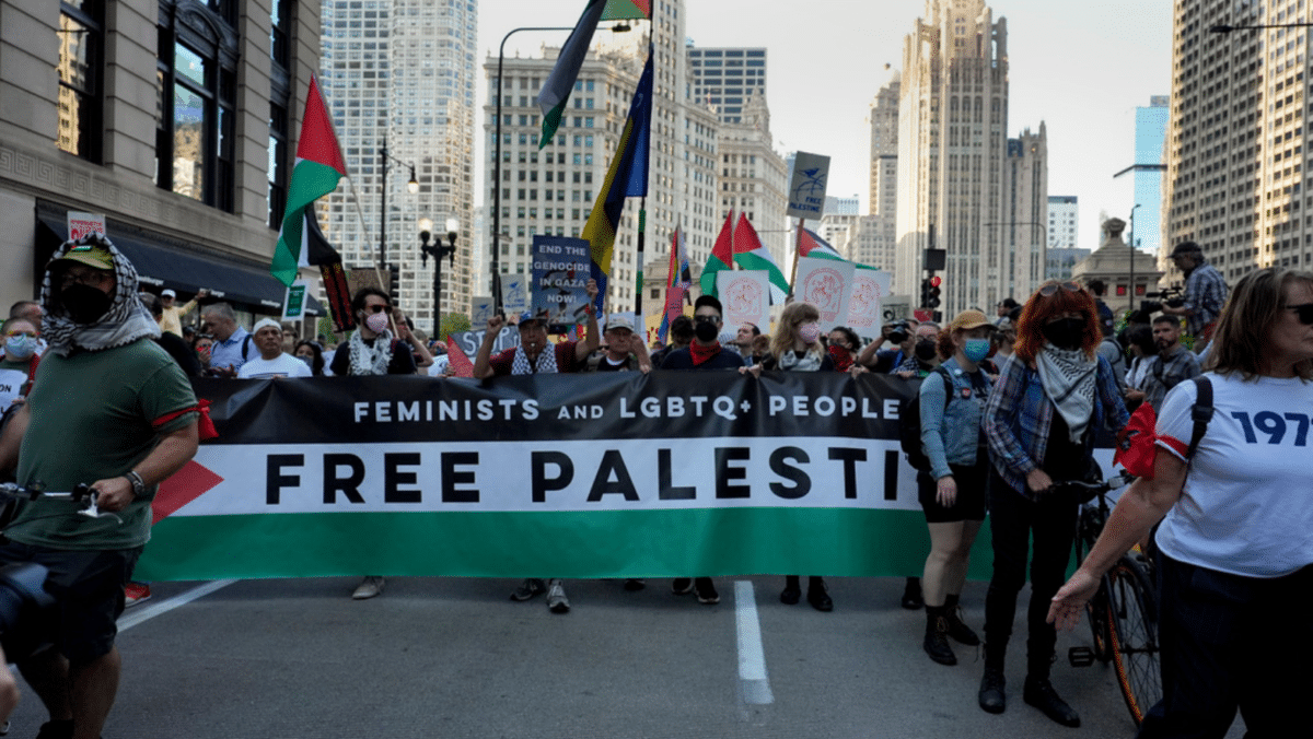 Protesters plan large marches as Democratic National Convention kicks off in Chicago