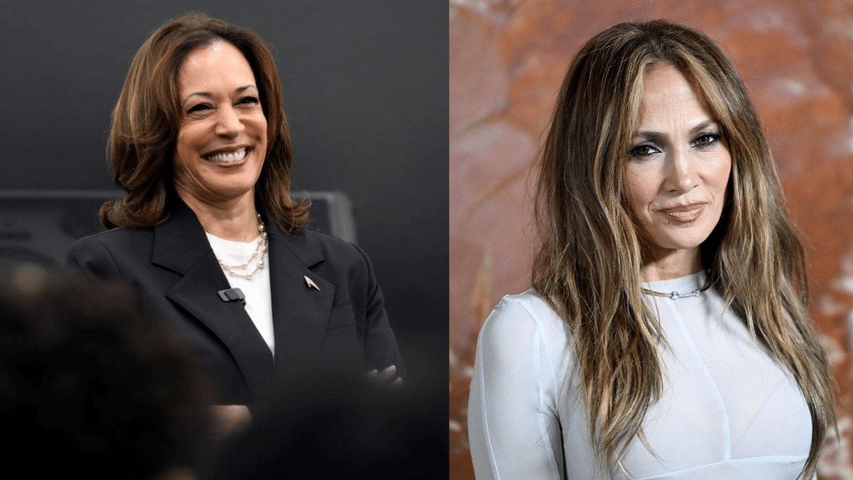 Kamala Harris with Jennifer Lopez