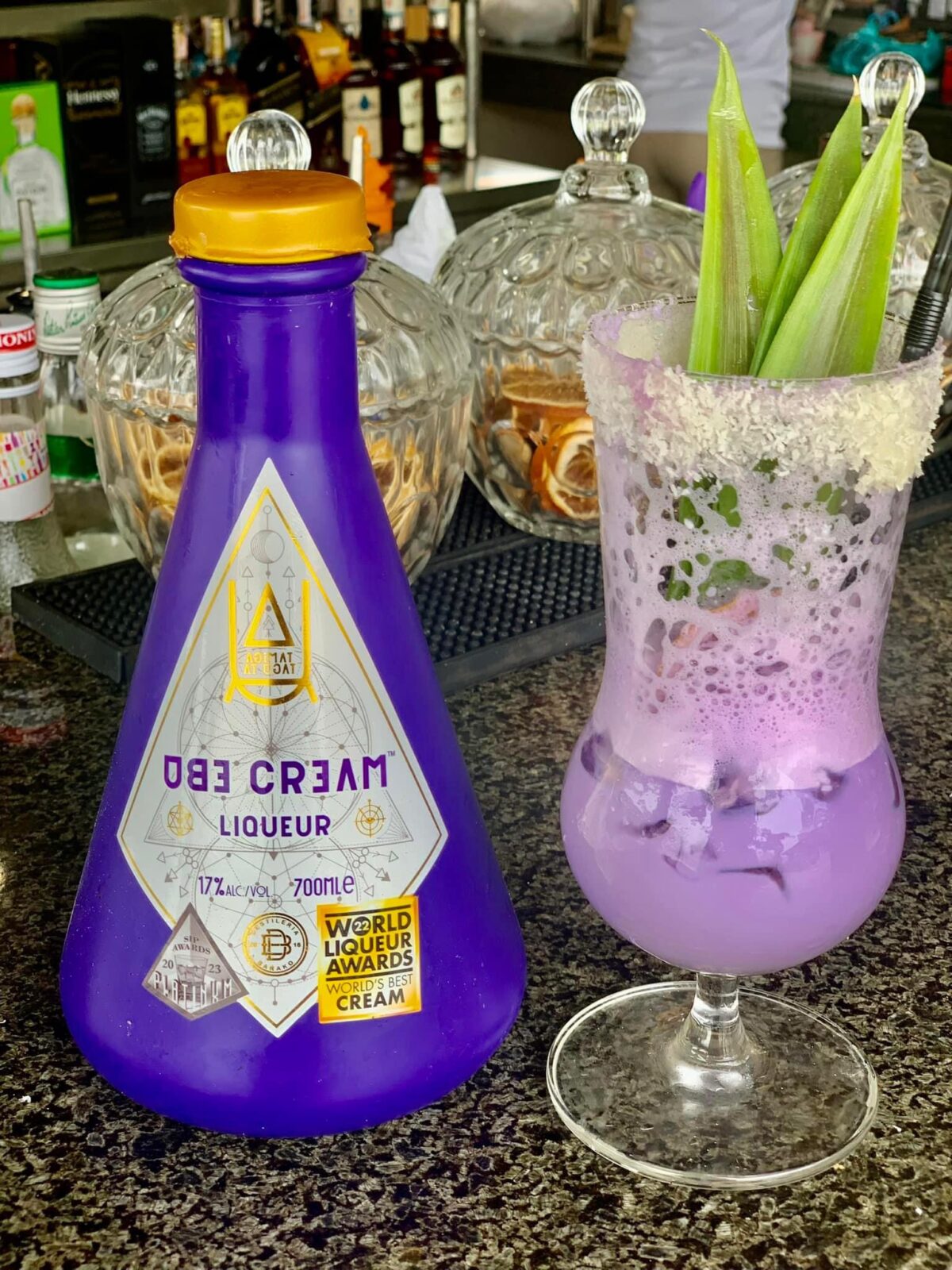 Ube cream liqueur