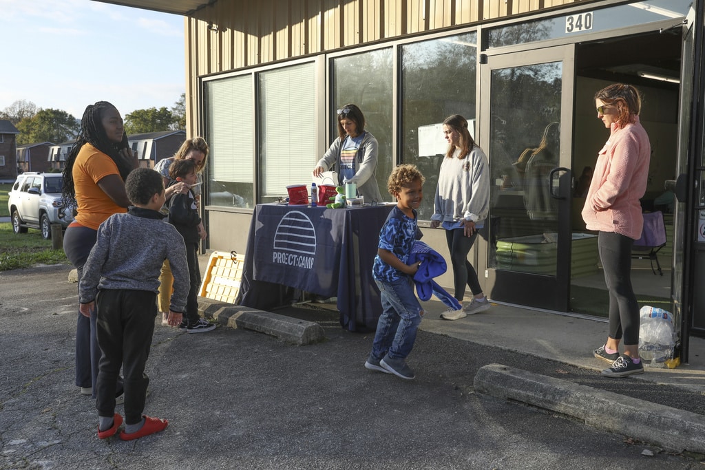 This camp provides a safe space for kids to learn and play after Hurricane Helene