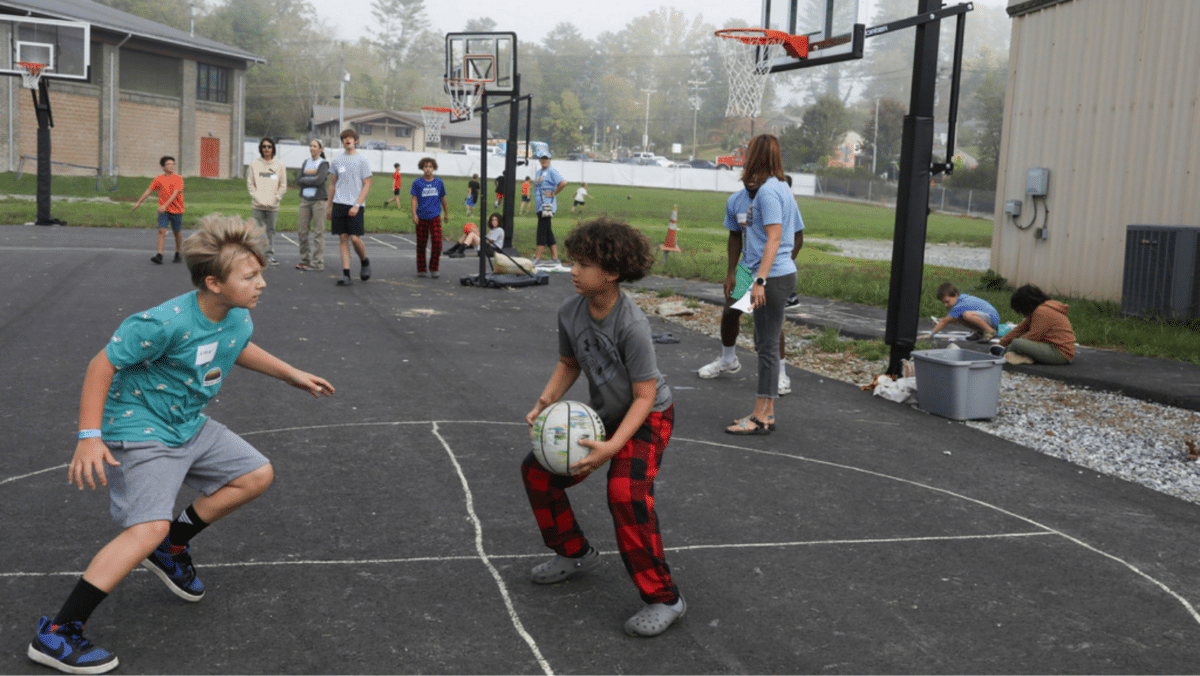 This camp provides a safe space for kids to learn and play after Hurricane Helene