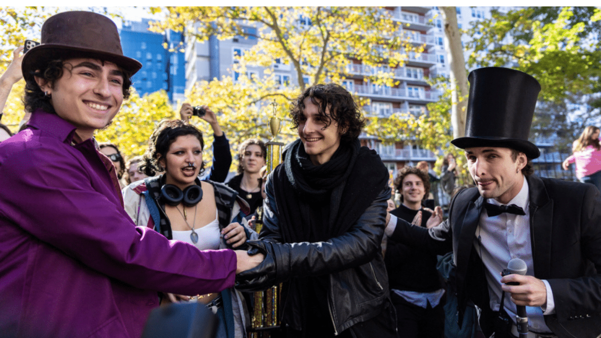 Timothée Chalamet crashes his own look-alike contest