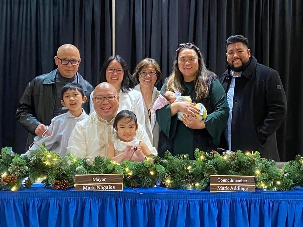 Mark Nagales with family