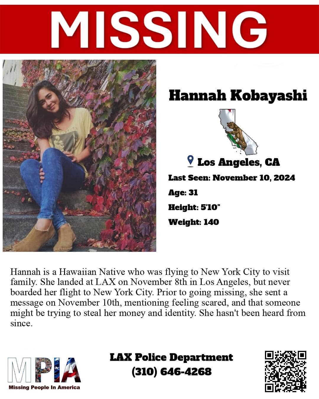 Hannah Kobayashi Missing woman believed to be in Mexico