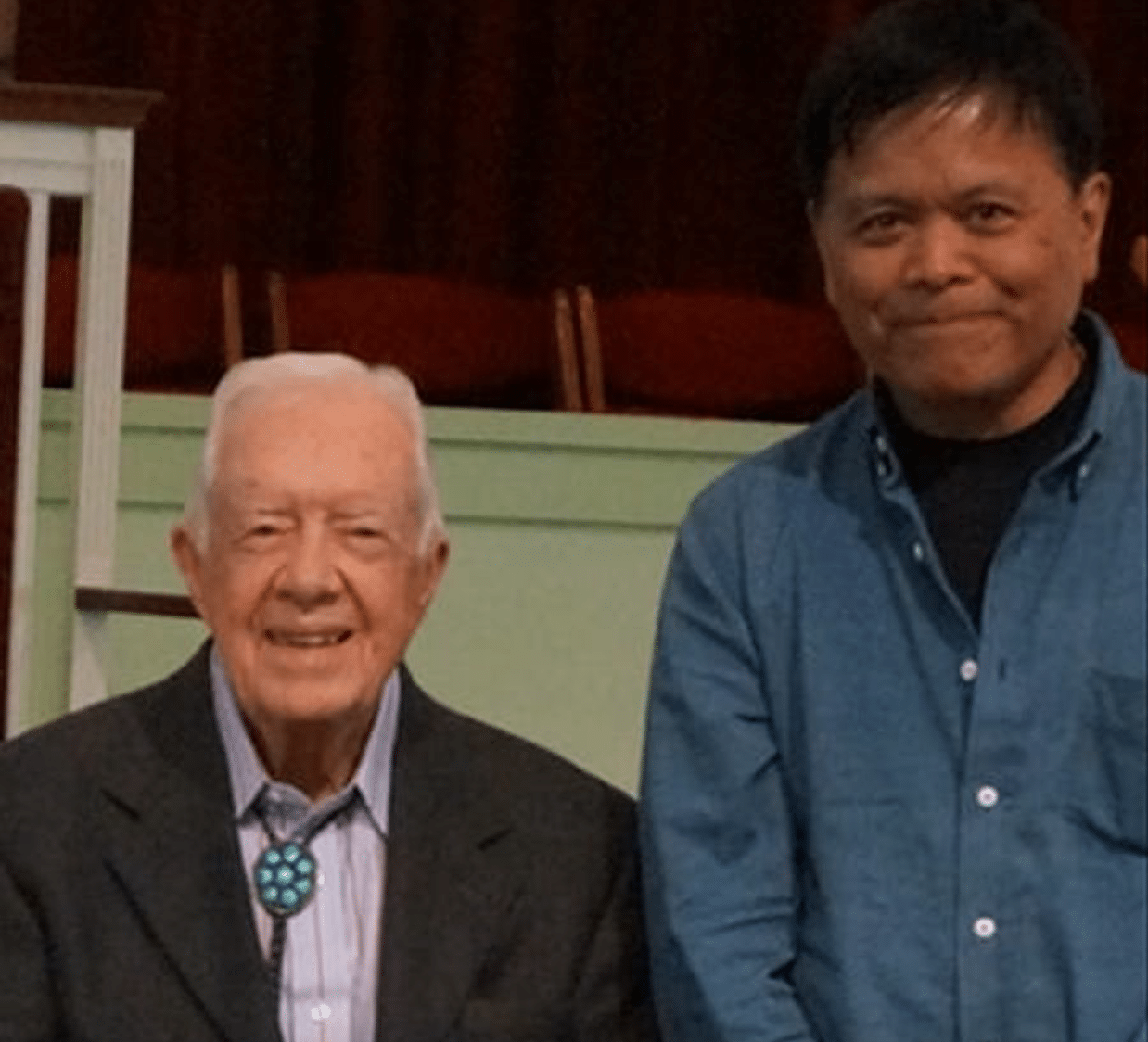 Jimmy Carter with Emil Guillermo