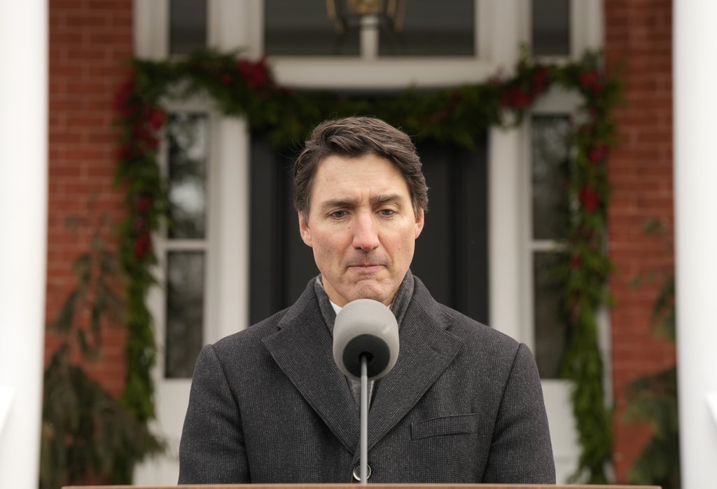 Canadian Prime Minister Justin Trudeau announces his resignation