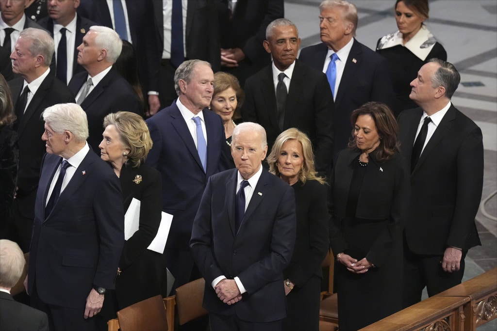 Jimmy Carter's funeral brings together 5 current and former US presidents