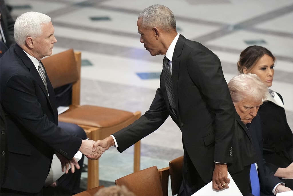 Jimmy Carter's funeral brings together 5 current and former US presidents