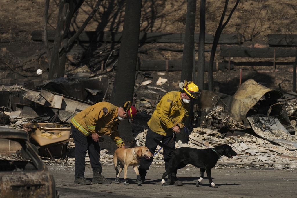 Windy, flame-fanning weather eases up as progress made on LA-area fires