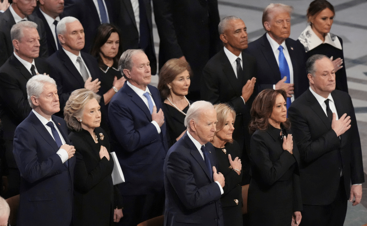 Jimmy Carter's funeral brings together 5 current and former US presidents