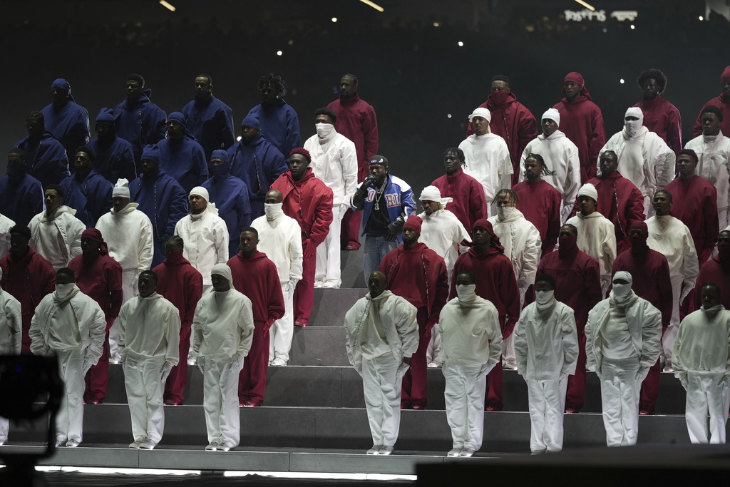 Kendrick Lamar brings America and 'Not Like Us' into history-making Super Bowl halftime show