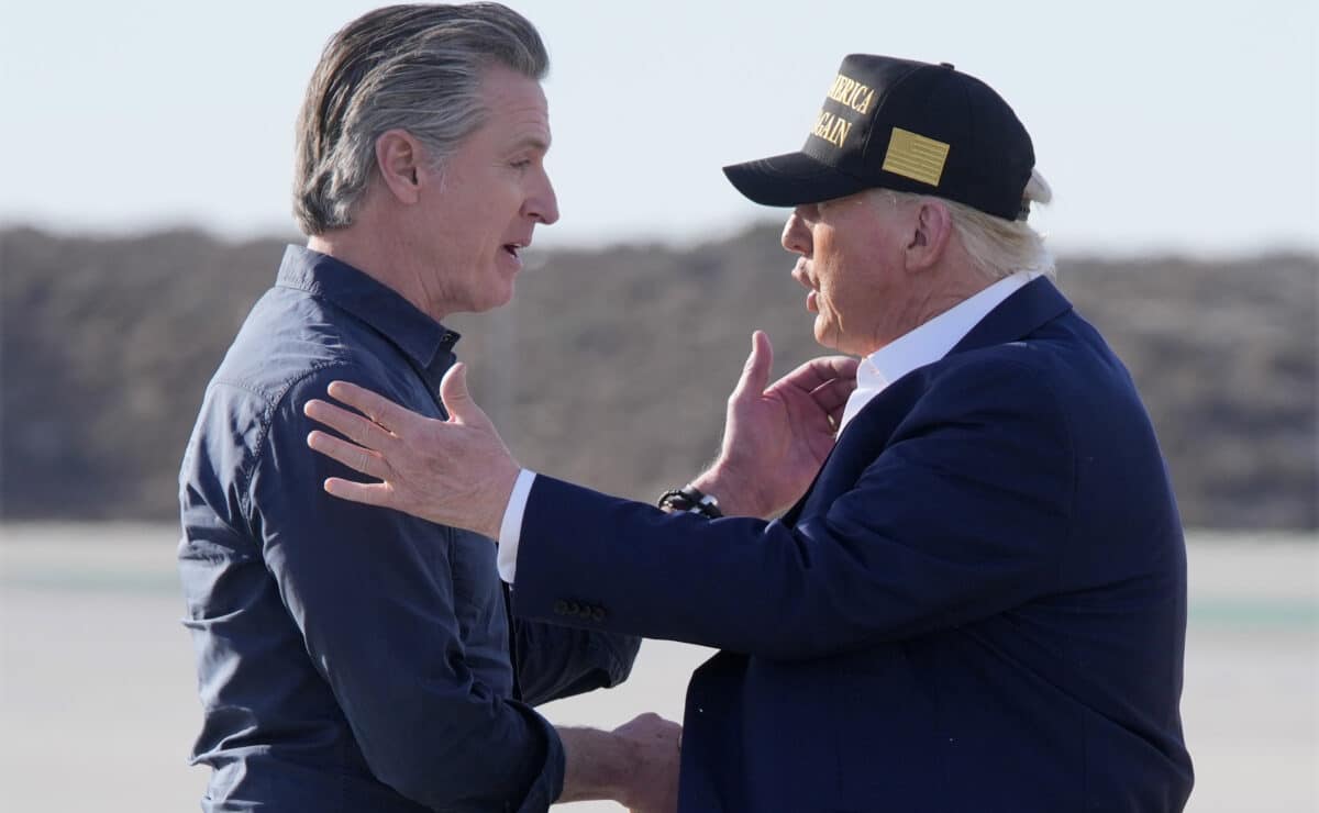 California Gov. Gavin Newsom and President Donald Trump