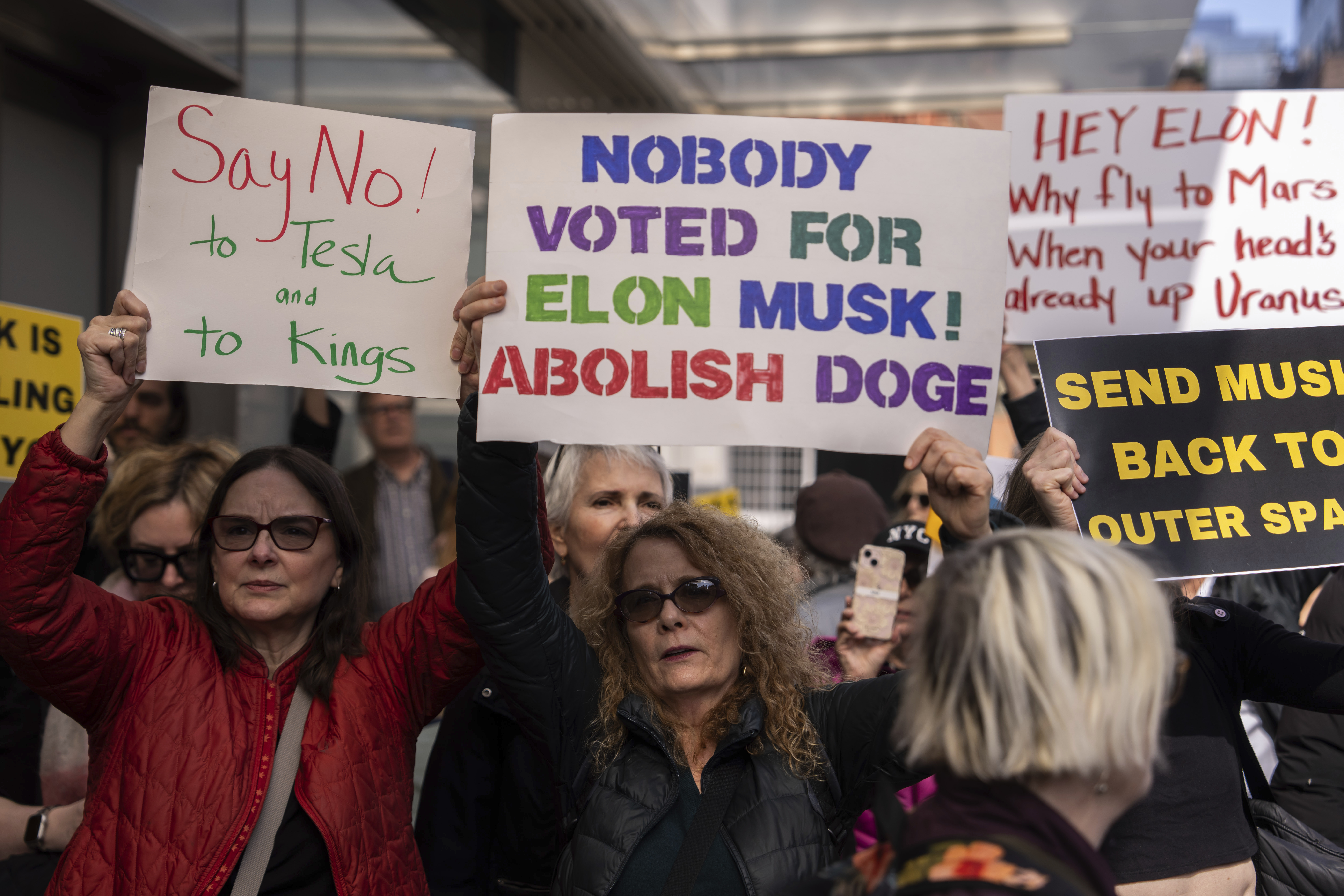 Protest against Elon Musk