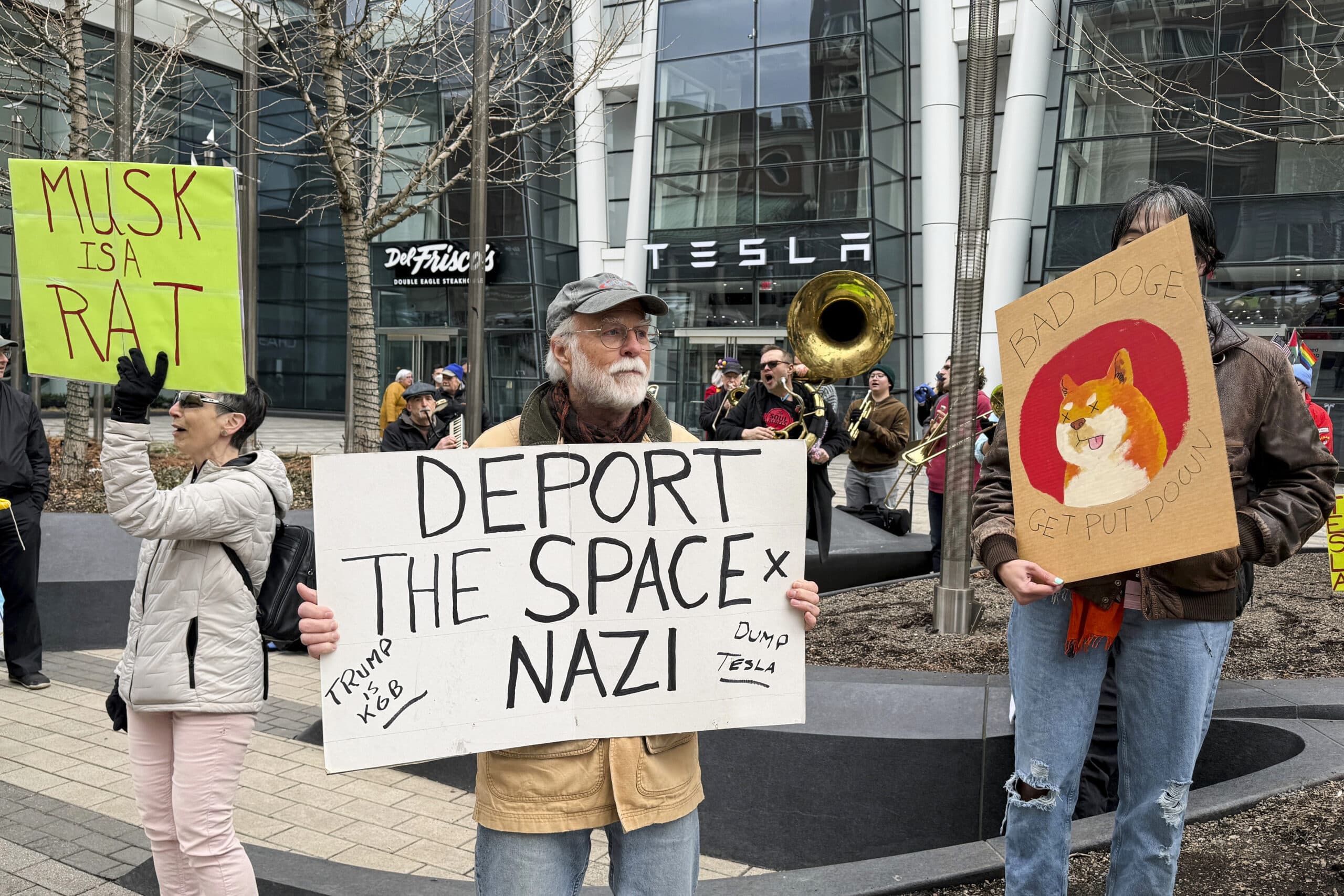 Protest against Elon Musk