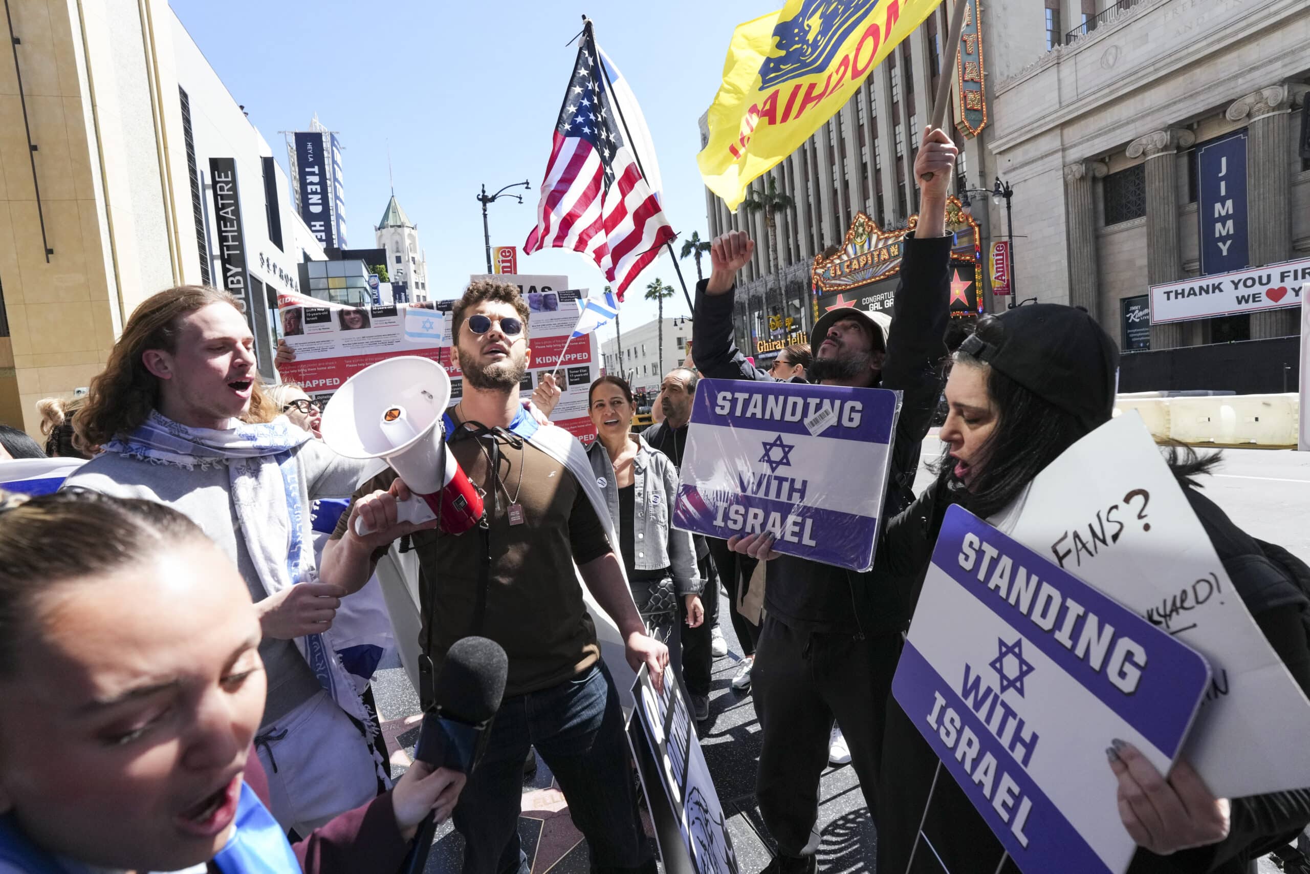 Protests at Gal Gadot walk of fame ceremony
