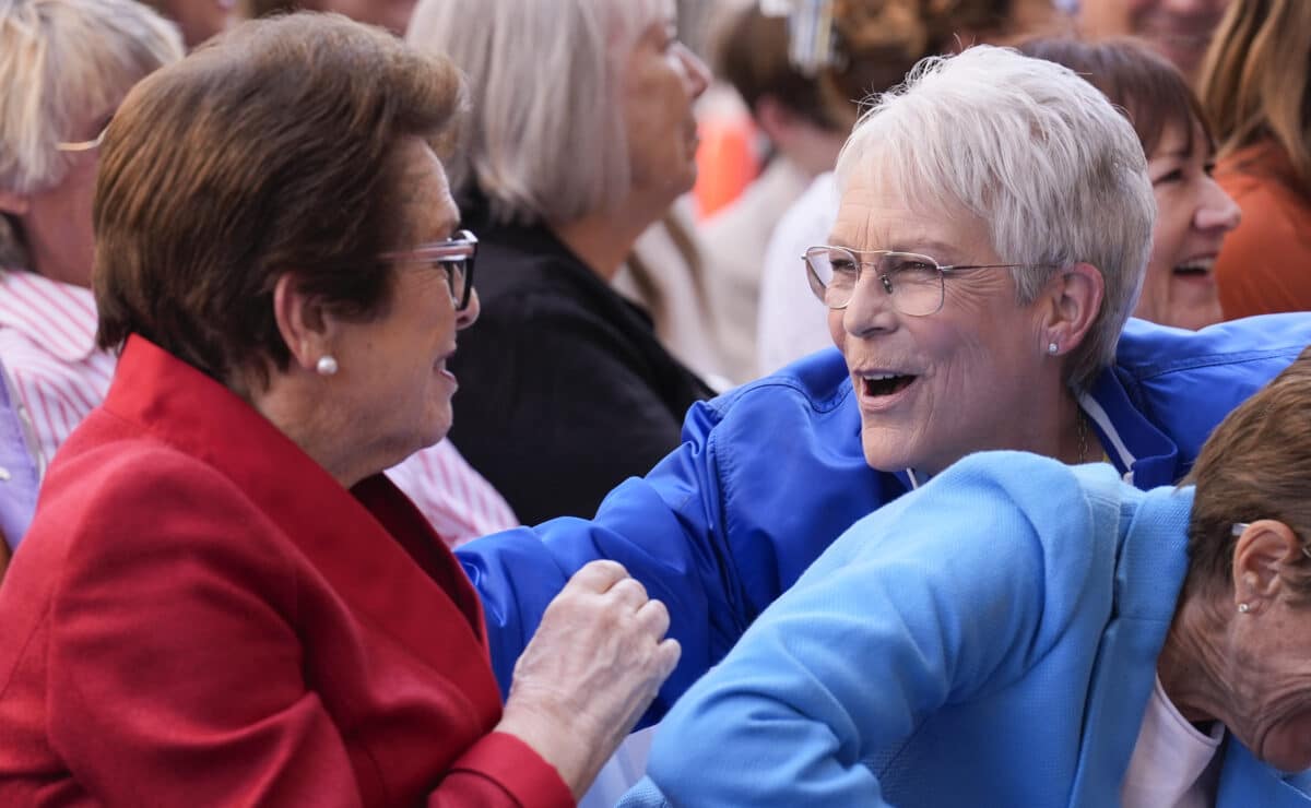 Jamie Lee Curtis and Billie Jean King at Hollywood Walk of Fame ceremony