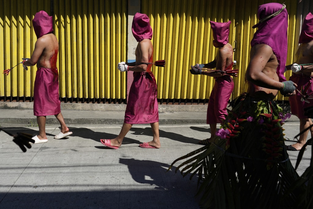 Devout in the PH mark Holy Week with flagellations, processions and passion play