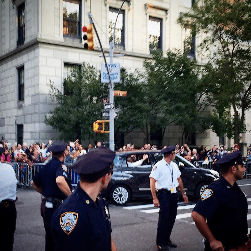 Pope Francis' motorcade