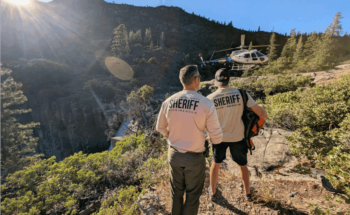 Rescue team from the Placer County Sheriff's Office