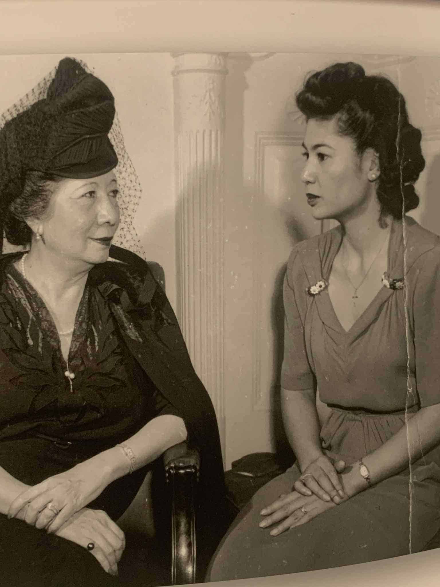 Vangie Paredes with Aurora Quezon