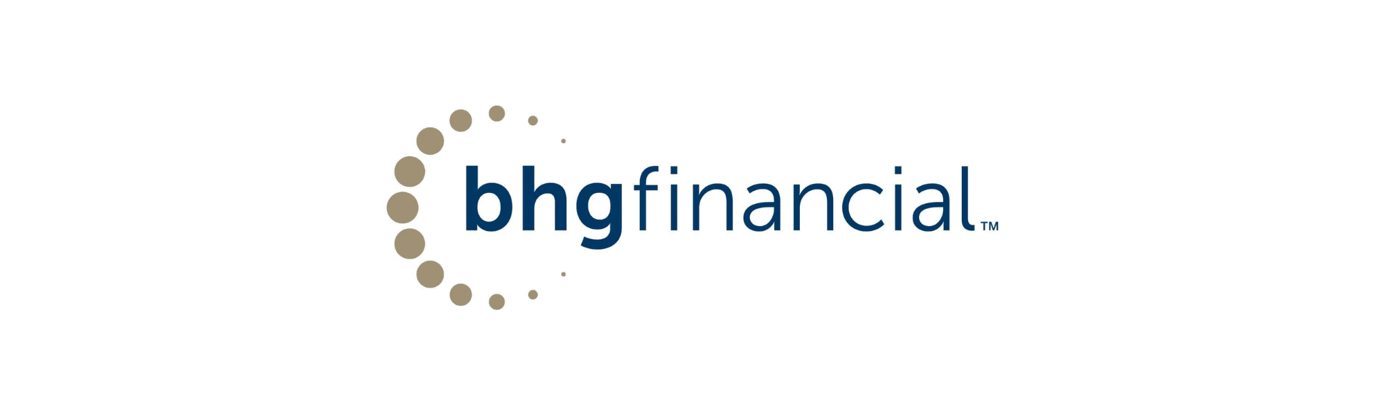 BHG Financial company logo with stylized circular design and blue text.