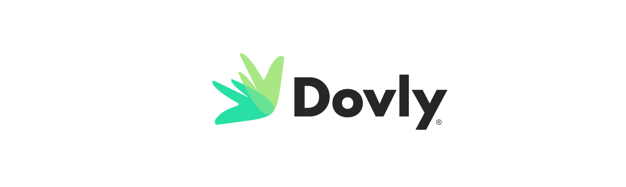 Dovly logo in green and black branding