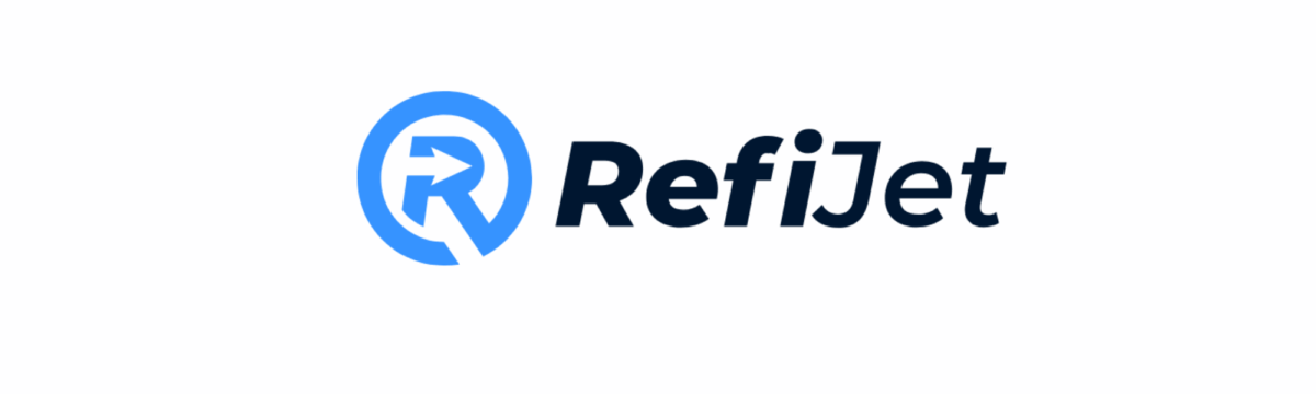 RefiJet company logo in blue and black text