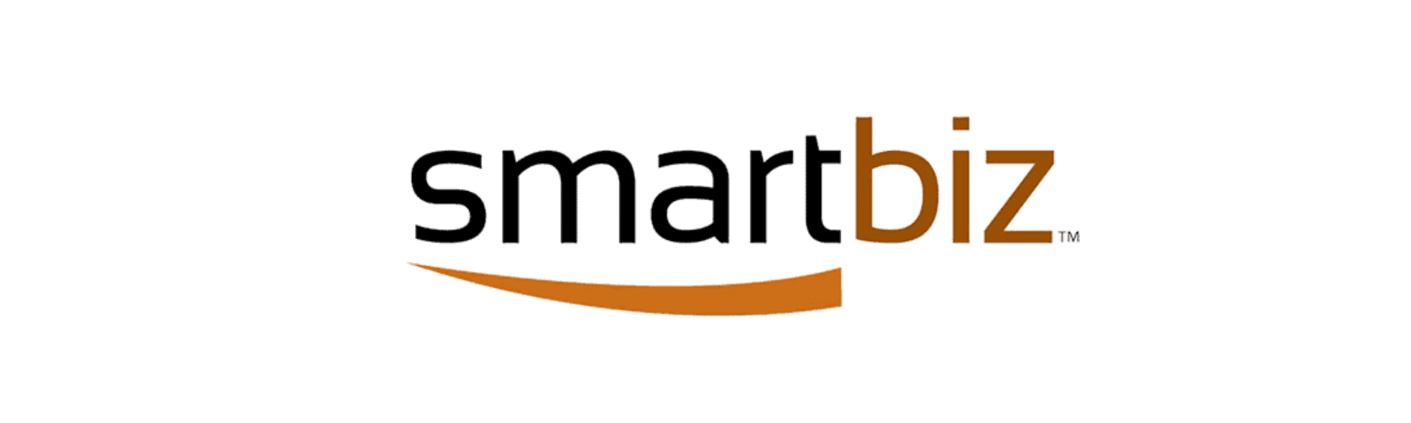 SmartBiz company logo in black and orange