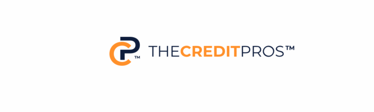 The Credit Pros logo with stylized orange and navy CP icon and company name in modern font.