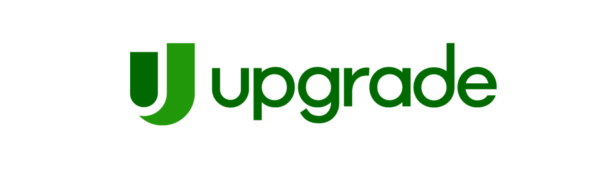 Green Upgrade logo featuring stylized letter U and company name in lowercase.